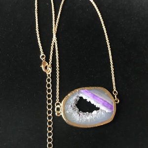 14K Gold Plated Genuine Precious Stone Pendant